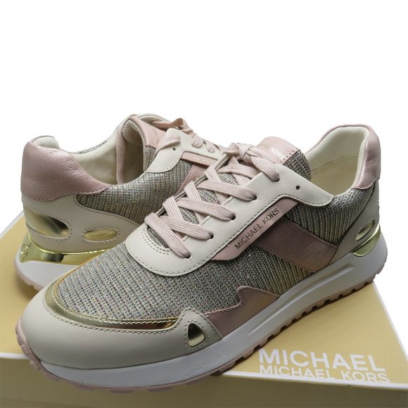 Michael Kors MONROE Glitter Chain-Mesh Trainer Sne - Picture 1 of 7